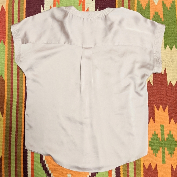 Lucky Brand V Neck Draped Blouse - Picture 8 of 8